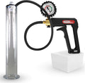 Maxi Penis Pump with Gauge and Vibe - Sturdy 12 in Cylinder