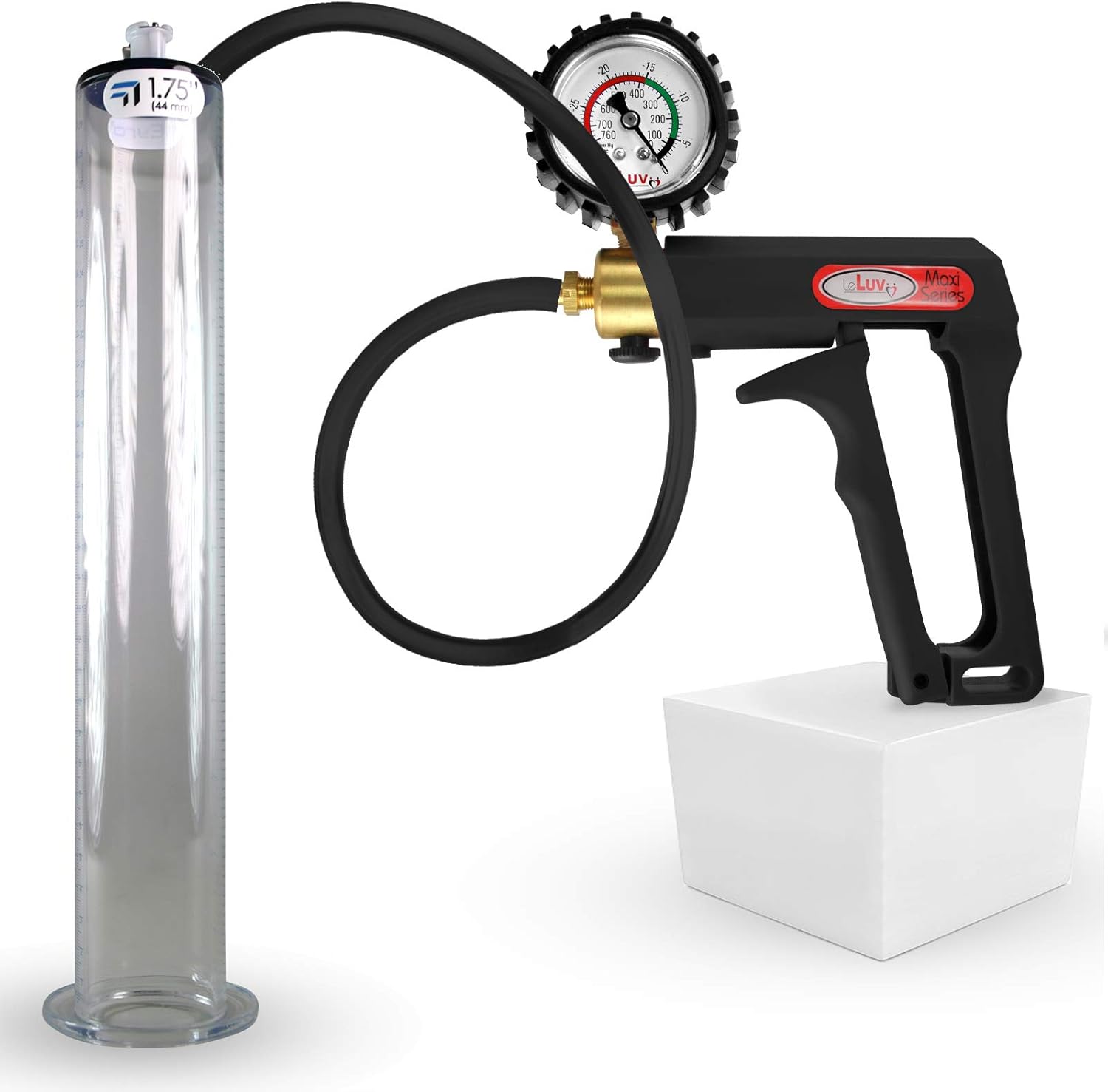 LeLuv Black Maxi Penis Pump with Premium Silicone Hose Kit