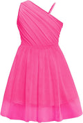 Batermoon Girls One Shoulder Dress Summer Party Graduation - Tulle Age
