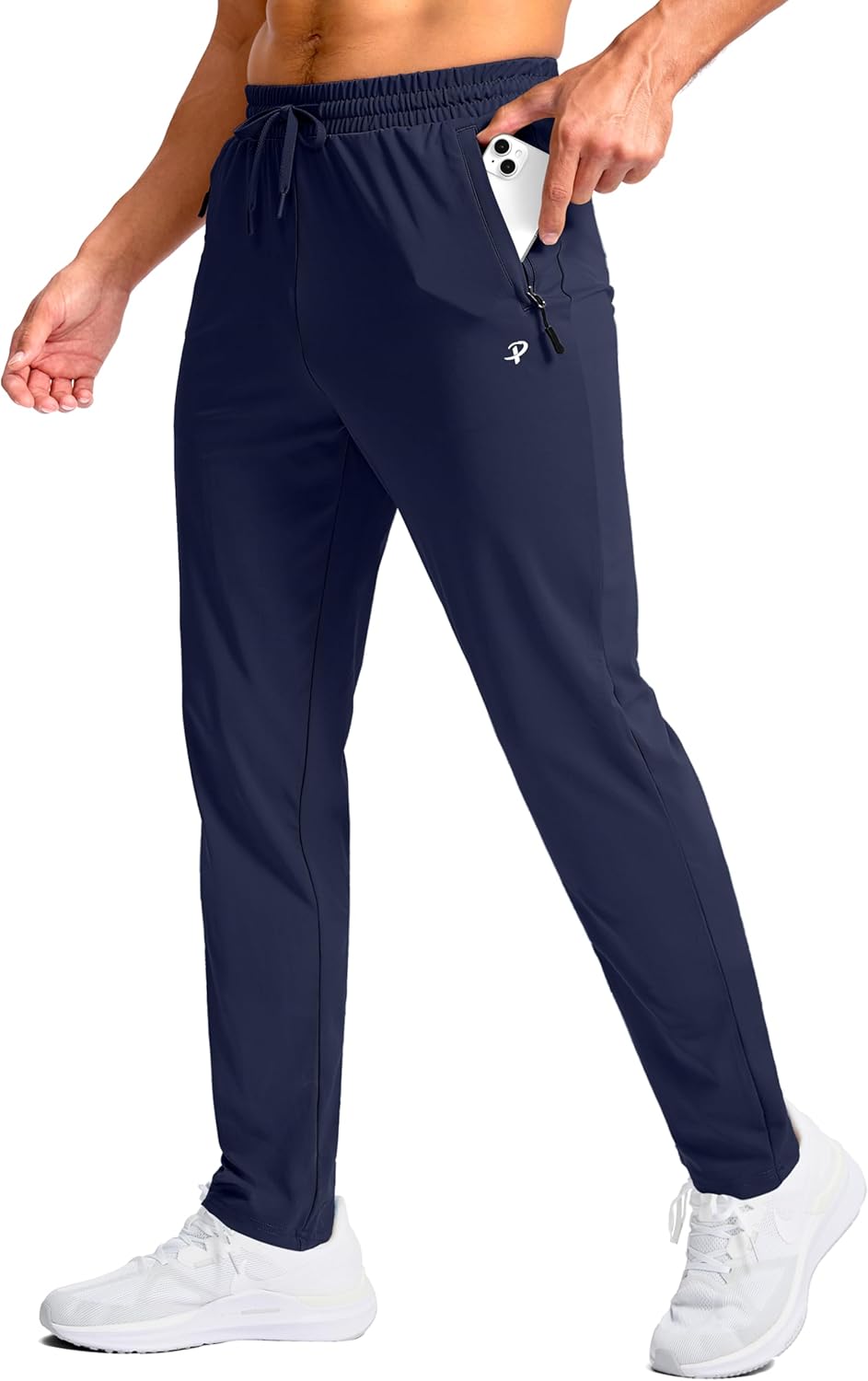 Pudolla Men's Tall Sweatpants with Zipper Pockets for Comfort