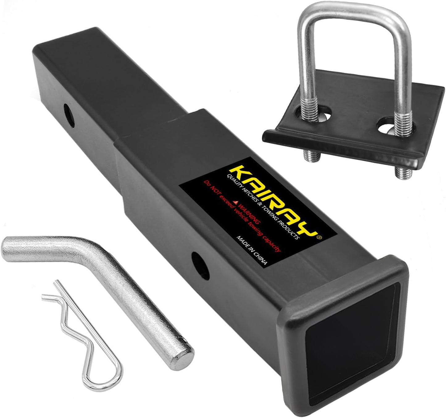 KAIRAY Trailer Hitch Extender for 2 Inch Receiver with Anti Rattle