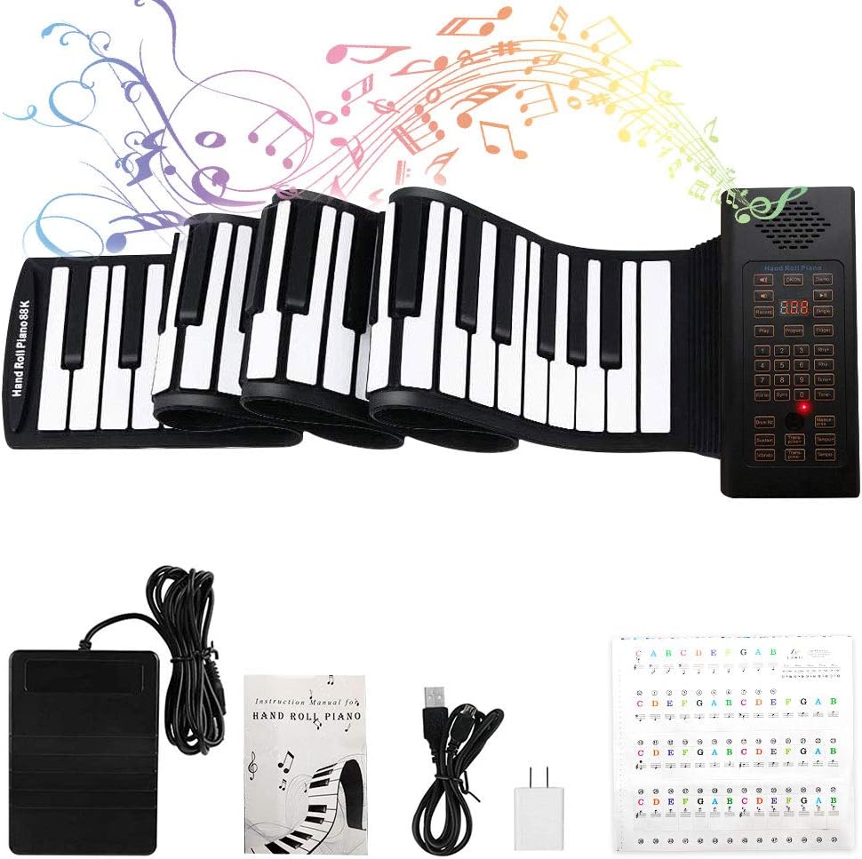 88 Keys Roll Up Piano Portable Keyboard for Kids and Beginners