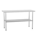 Stainless Steel Table 24 x 60 Inches for Kitchen and Garage Use