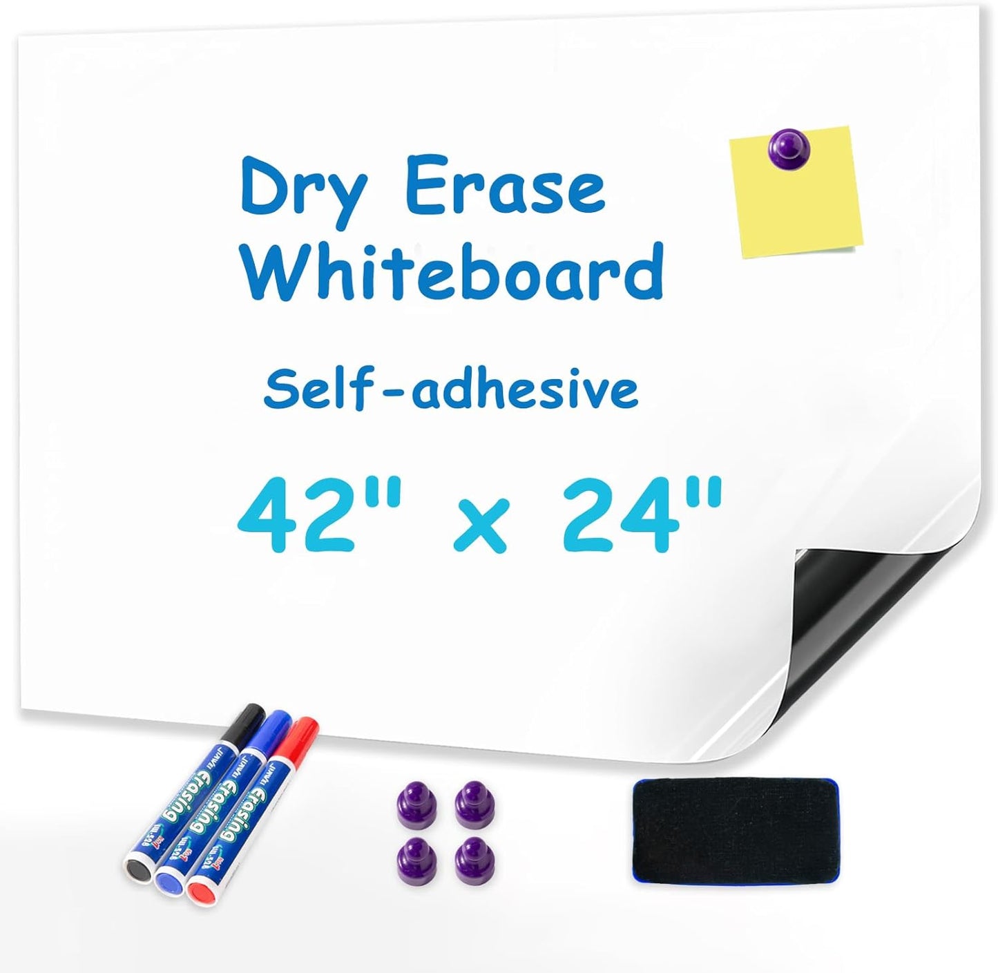Magnetic Dry Erase Board Paper for Wall Self Adhesive 42in x 24
