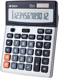 M&G Desk Calculator 12 Digit Extra Large LCD Display - Clear, Durable