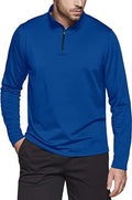TSLA Men's Quarter Zip Thermal Pullover - Lightweight Fleece Warmth