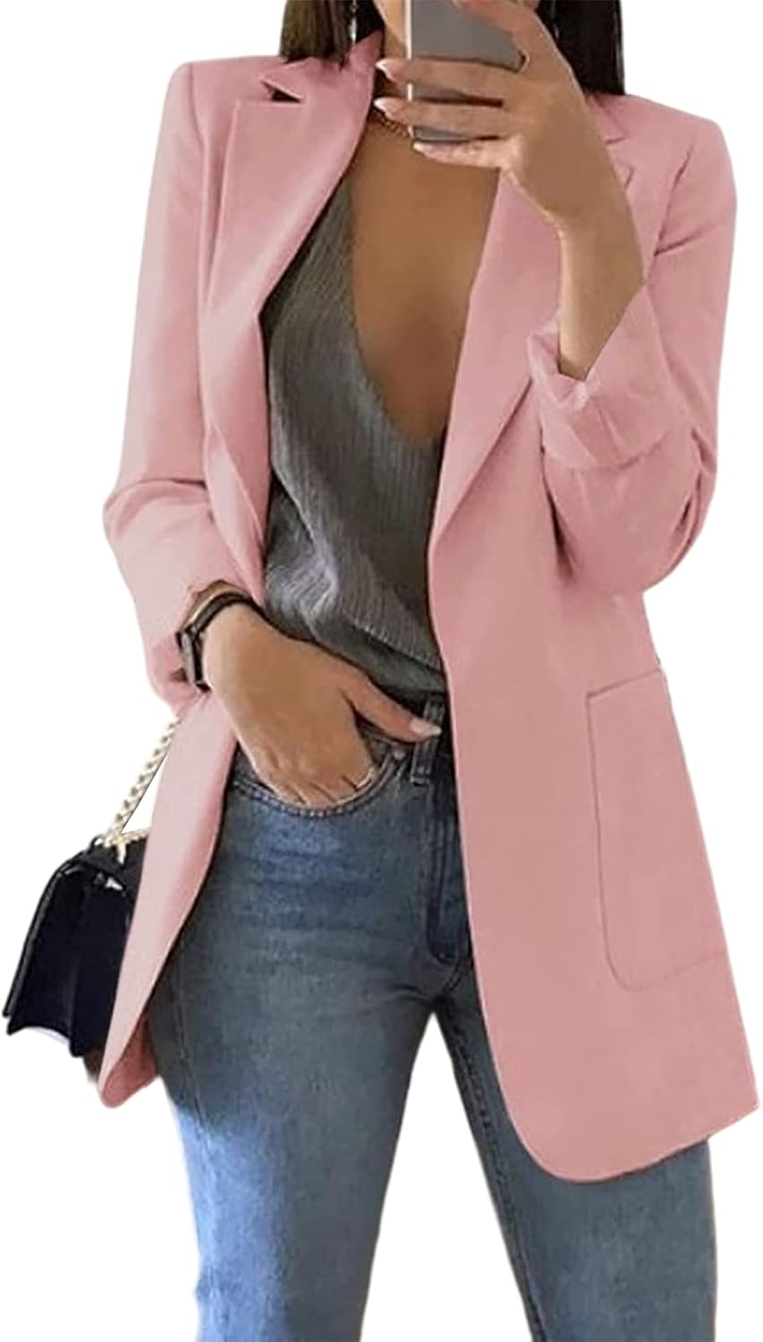 Cnkwei Womens Casual Blazers for Work Office Style and Comfort