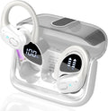 Wireless Earbuds White 75hrs Bluetooth 5.4 Sport - Secure Fit