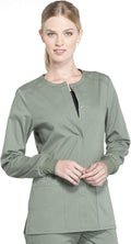 Snap Front Scrub Jacket for Women - Flattering Stretch Fit