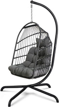 Egg Chair Hanging Stand with Cushion - Foldable Rattan Egg Chair 330