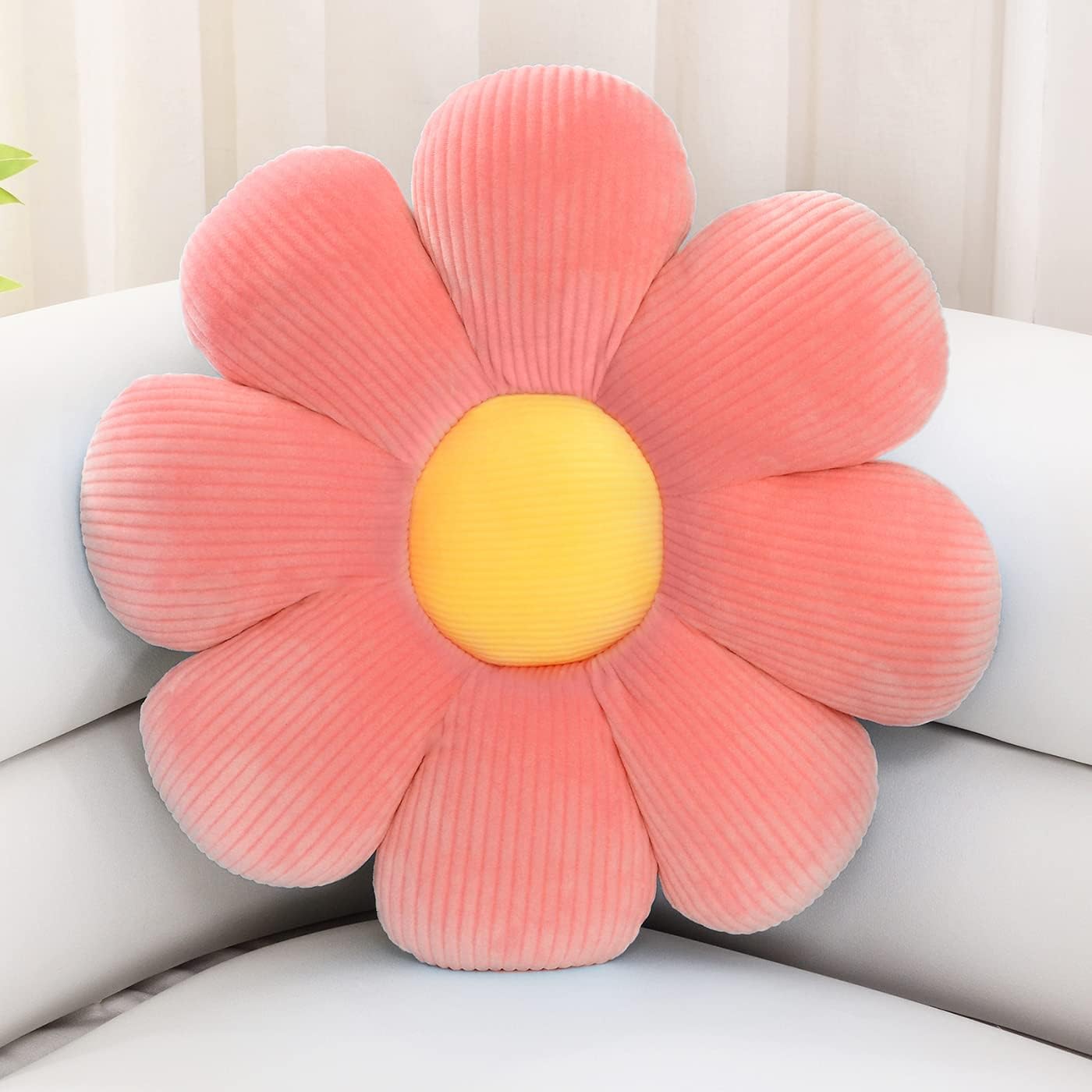 Sioloc Flower Pillow - Plush Flower Shaped Throw Cushion
