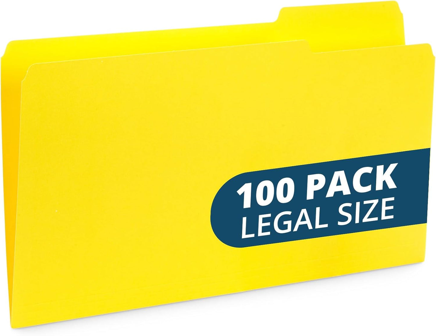 Yellow Legal File Folders for Easy Organization and Storage
