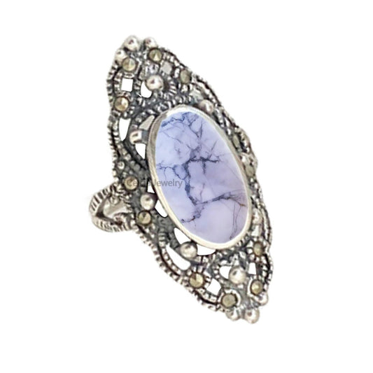 Pure 925 Sterling Silver Turquoise Ring by CELCIA JEWELRY