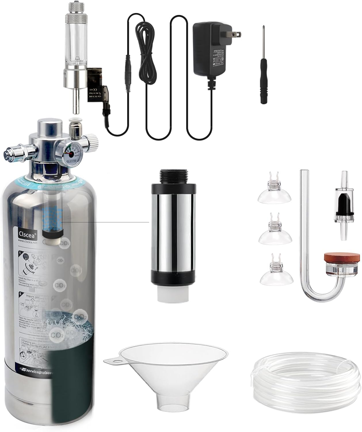 Aquarium CO2 Generator with Solenoid Valve for Healthy Plants