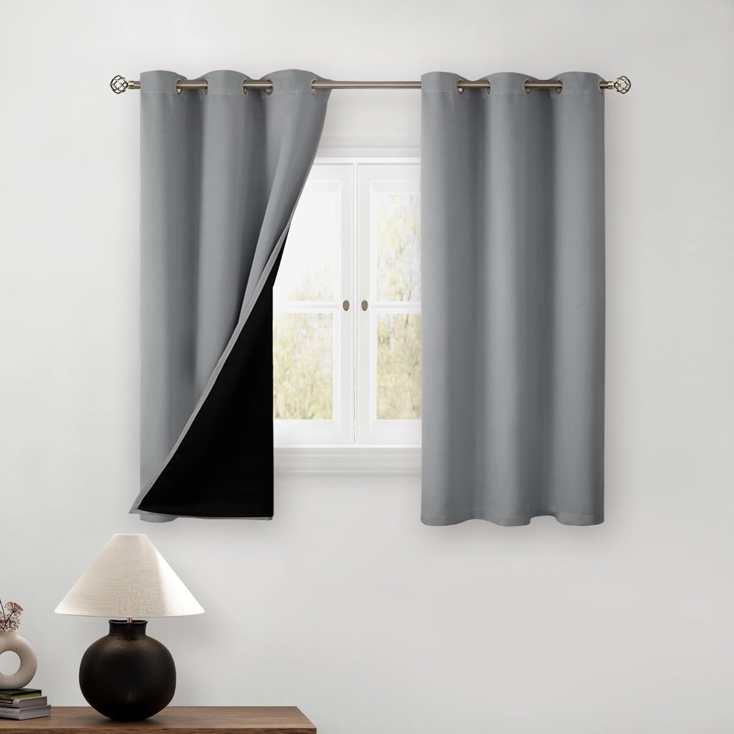 BGment Short Blackout Curtains for Bedroom, Noise Reducing Panels