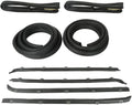 Front Door Window Molding Rubber Felt Trim Seal Weatherstrip Kit