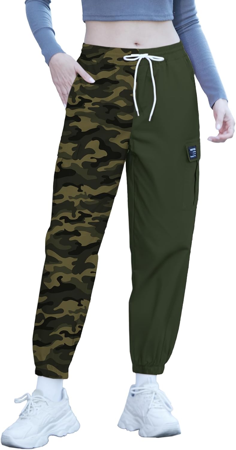 SANGTREE Girls & Womens Cargo Jogger Pants for Comfort & Style