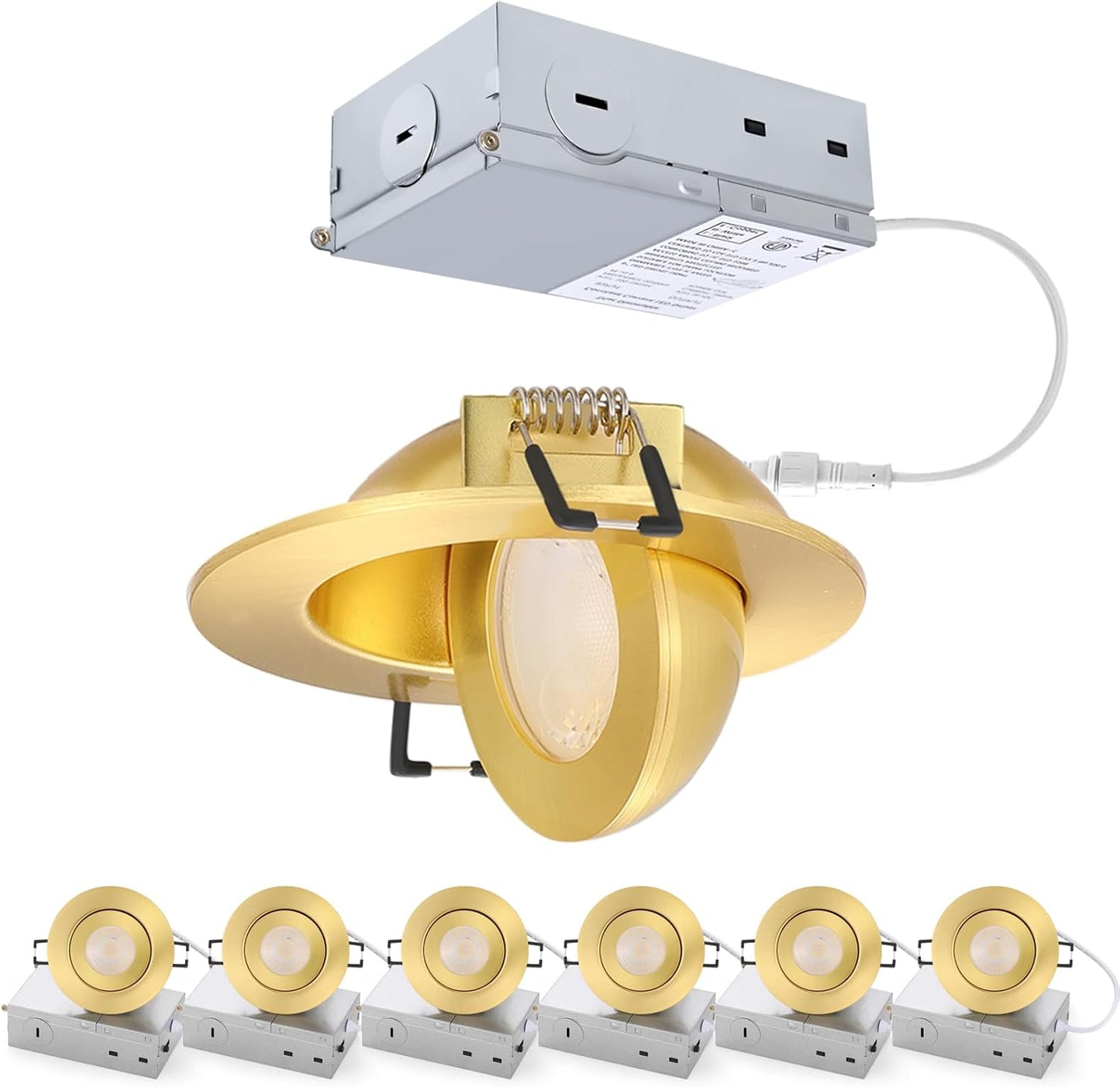 Gold Recessed Lighting Fixtures 3inch - Stylish 7W LED Downlights