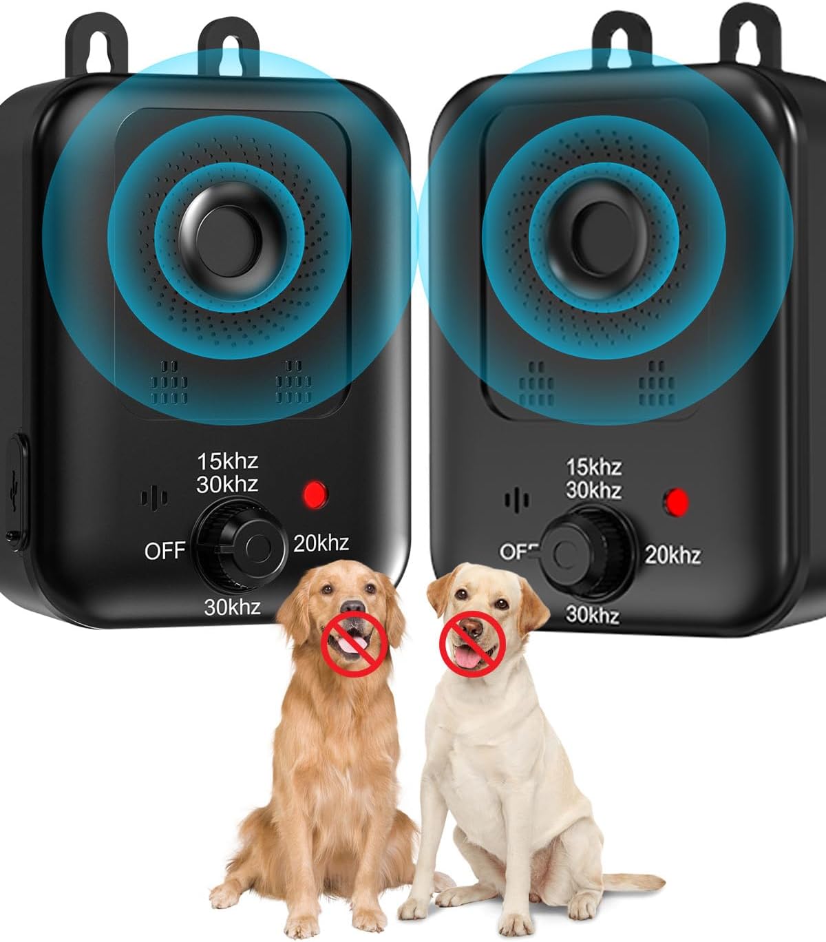 Effective Anti Barking Devices for Dogs - 2 Pack Ultrasonic Control