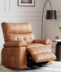 Ultimate Relaxation: Oversized Massage Recliner - 360 Swivel - Coffee