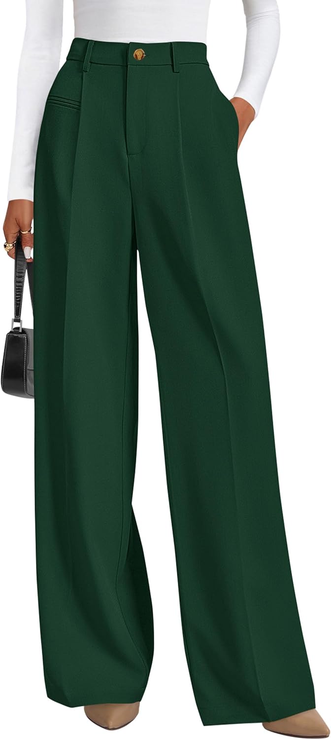 PRETTYGARDEN Womens Wide Leg Dress Pants for Business Casual Wear