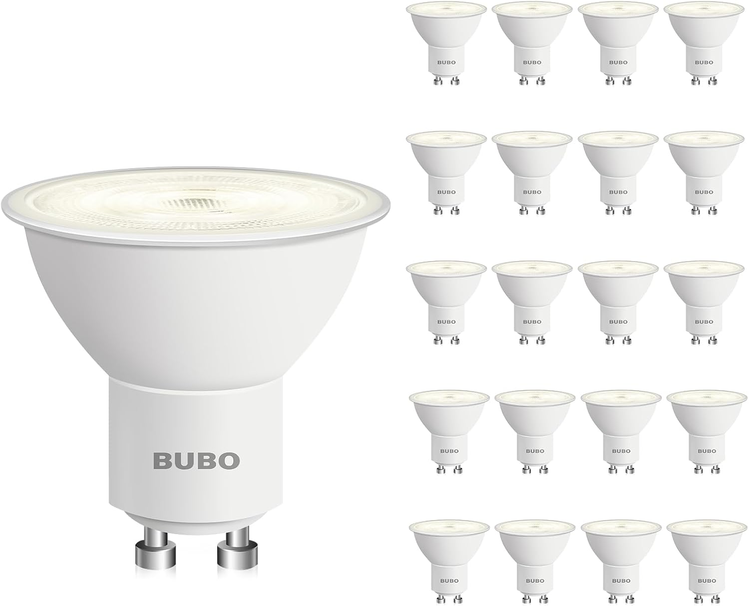 BUBO GU10 LED Bulb 6W Equivalent 50W for Bright Lighting