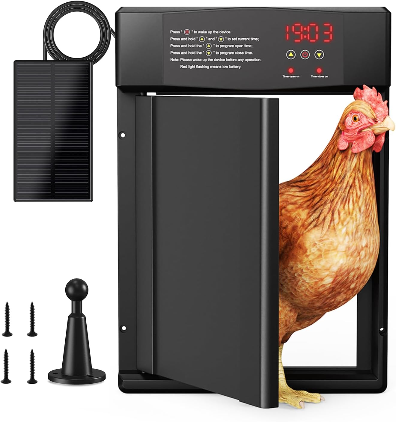 Automatic Chicken Coop Door with Smart Timer & Solar Power