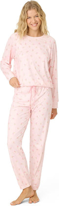PJ Salvage Women's Cloud Jersey Jogger Pajama Set - Floral Comfort
