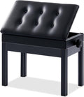 AODSK Adjustable Wooden Piano Bench with Storage and Comfort