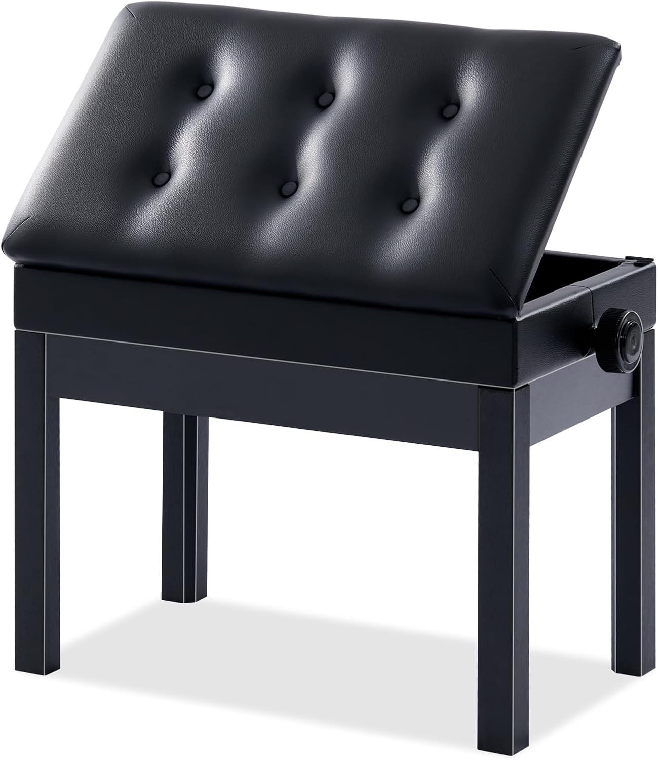 AODSK Adjustable Wooden Piano Bench with Storage and Comfort