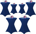 Stretchy Navy Blue Cocktail Table Covers by Lumaycens