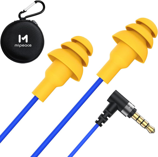 MIPEACE Noise Isolating Earbuds for Industrial Safety (Blue)