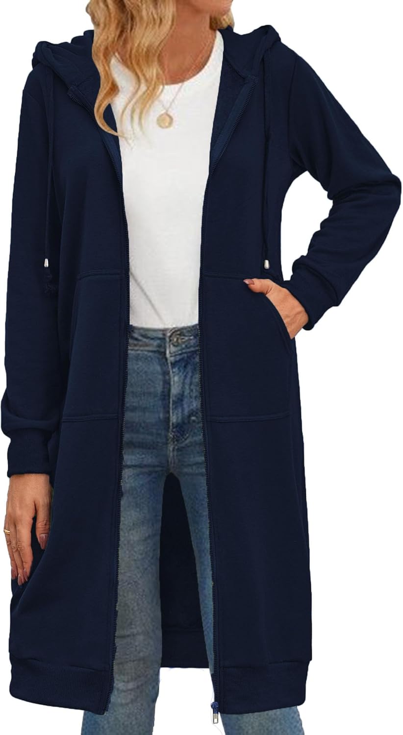 Zeagoo Women's Oversized Fleece Zip Up Hoodie for Fall Style