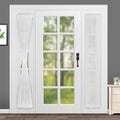 Voile French Door Curtains Set of 2 Panels - Sheer Privacy & Light