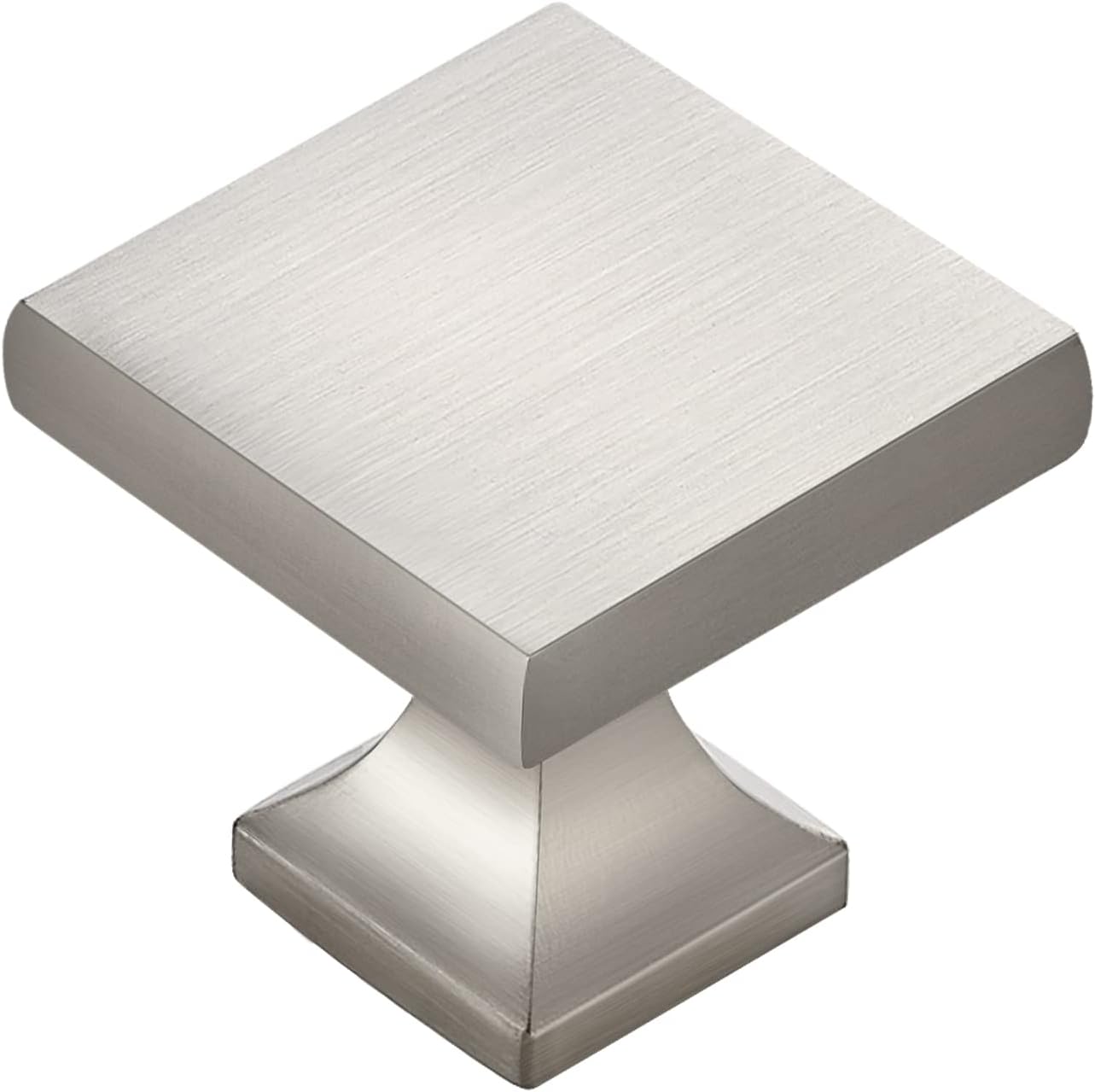 Brushed Nickel Square Cabinet Knobs for Kitchen Drawers 25 Pack