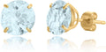 10k Gold 8mm Round Birthstone Stud Earrings for Women - Timeless