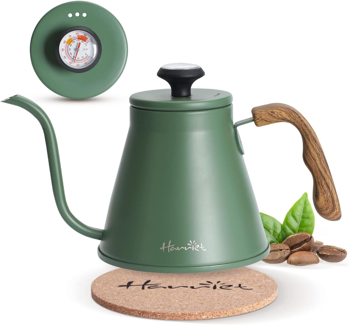 Harriet Gooseneck Kettle with Thermometer for Precision Brewing