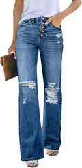 Distressed High Waisted Flare Jeans for Women Perfect for Outings