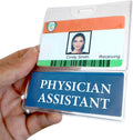 Physician Assistant BadgeBottom Horizontal Badge Buddy & Badge Holder