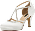 Comfort Low Heel Satin Bridal Wedding Shoes - Mid Heel