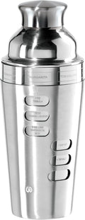 OGGI Dial A Drink Cocktail Shaker: 8 Recipes, Built-In Strainer