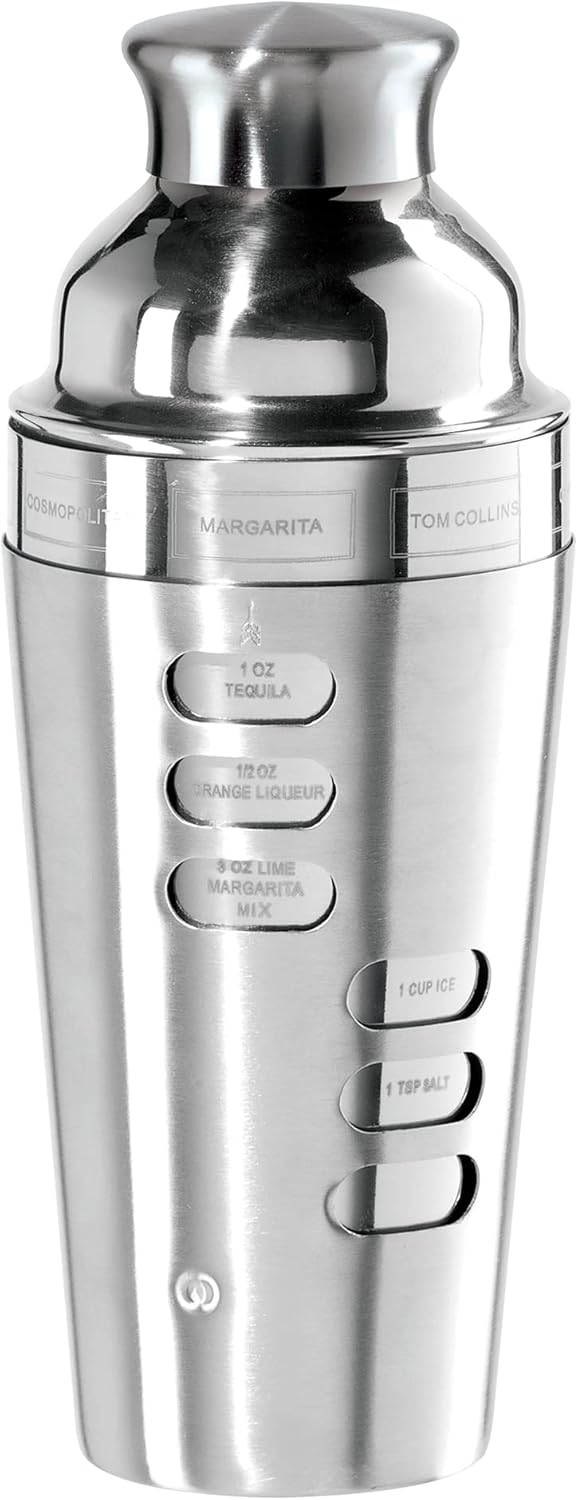 OGGI Dial A Drink Cocktail Shaker: 8 Recipes, Built-In Strainer
