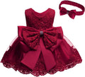 0-6T Toddler Girls Pageant Lace Dress with Headwear - Photo Ready