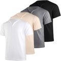 Henley T-Shirts 4Pack Mens Short Sleeve Henley Tees - Classic Comfort
