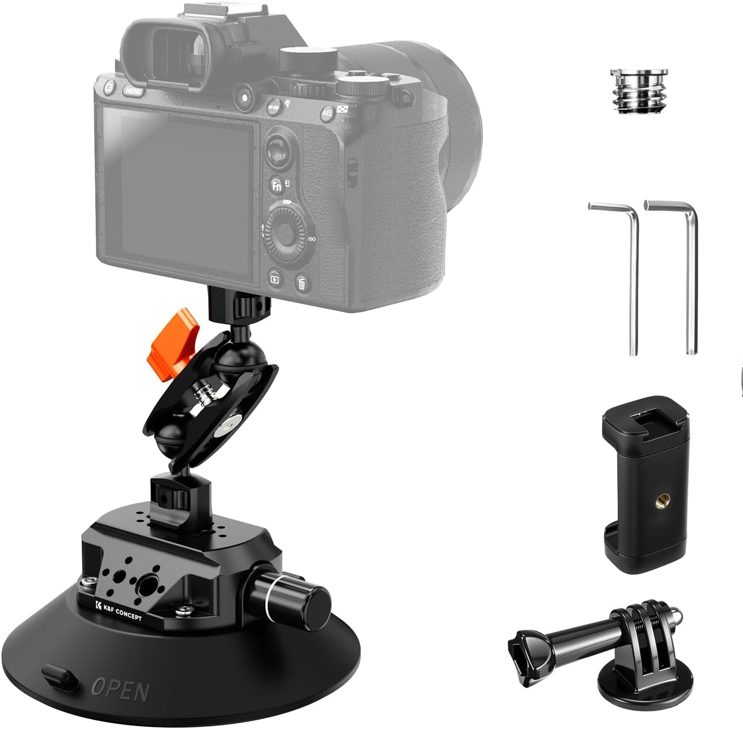K&F Concept 6in Suction Cup Camera Mount with Magic Arm Review