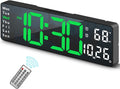 Digital Clock 13in LED Wall Clock - Large Readable Display for Home