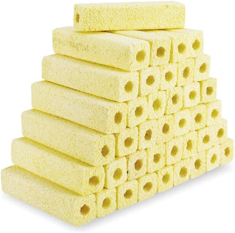 Hygger 6.2-Inch Aquarium Bio Media Ceramic Filter Blocks 40-Pack