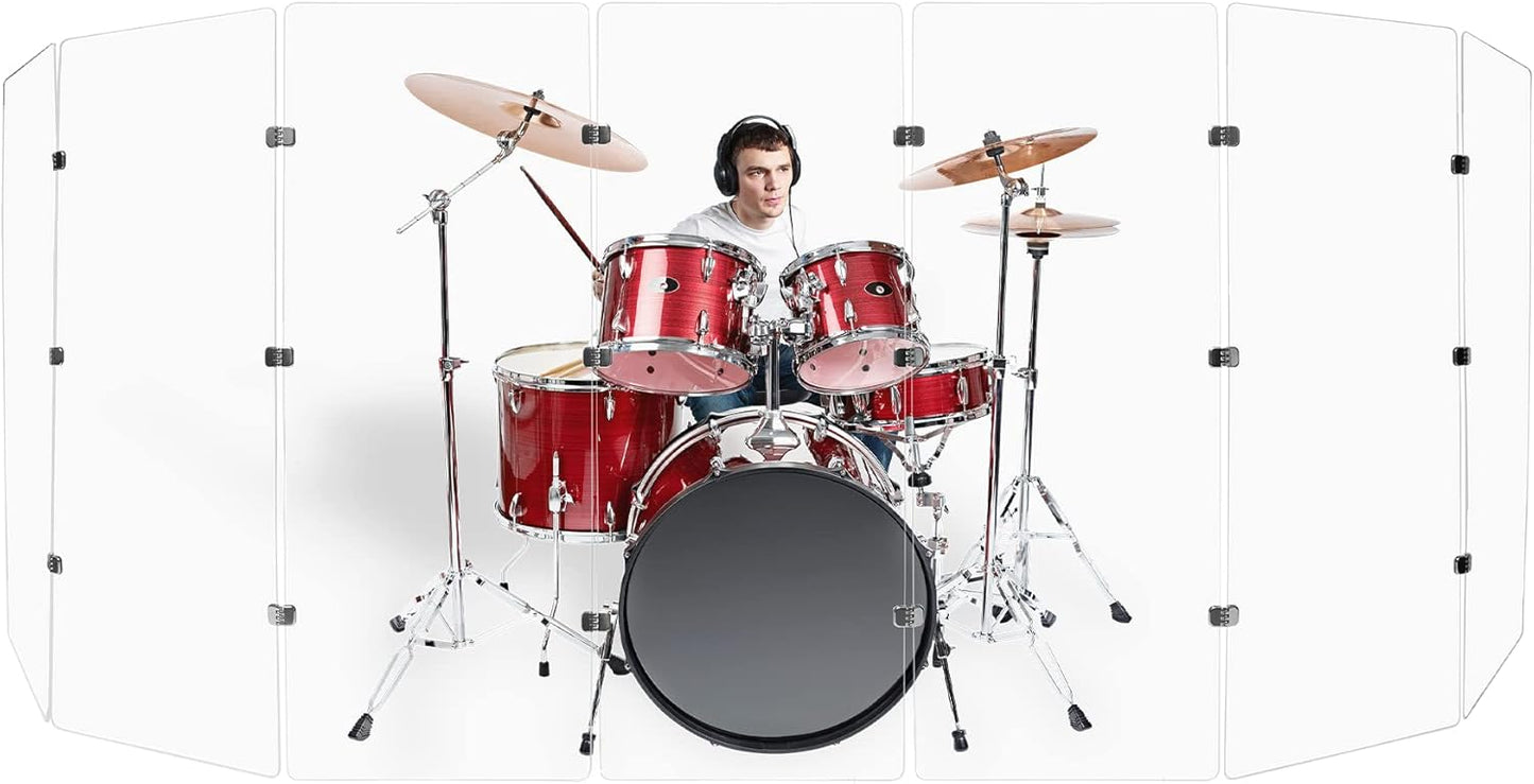 Premium Quality Drum Shield DS5 with Chrome Hinges for Musicians