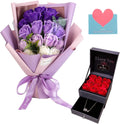 EIGHTOWN Roses Bouquet Fake Artificial Flower - Preserved Red Roses