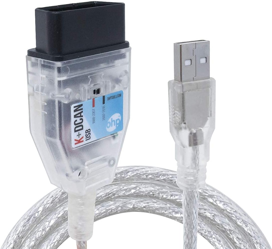 K DCAN Bimmercode USB OBD2 Cable for BMW Coding and More